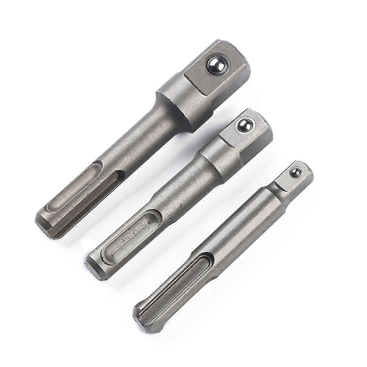 3PCS Socket Adapter Set 1/4" 3/8" 1/2" Square Impact Socket Extension Connector Power Drill Bit Adapter