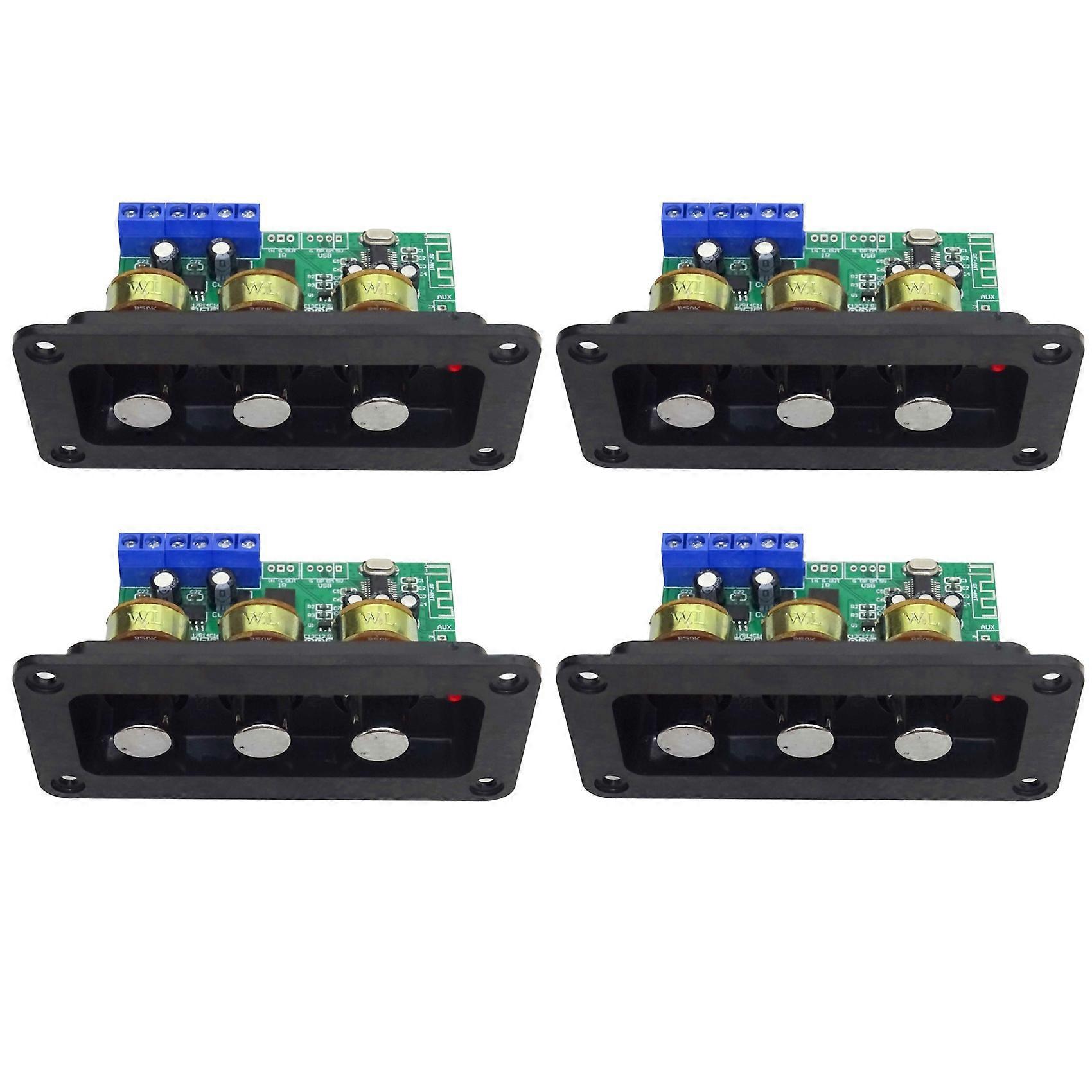 4X Bluetooth Amplifier Power Audio Board 20Wx2 Stereo Amp Sound Amplifiers AUX U Disk Decoder Treble