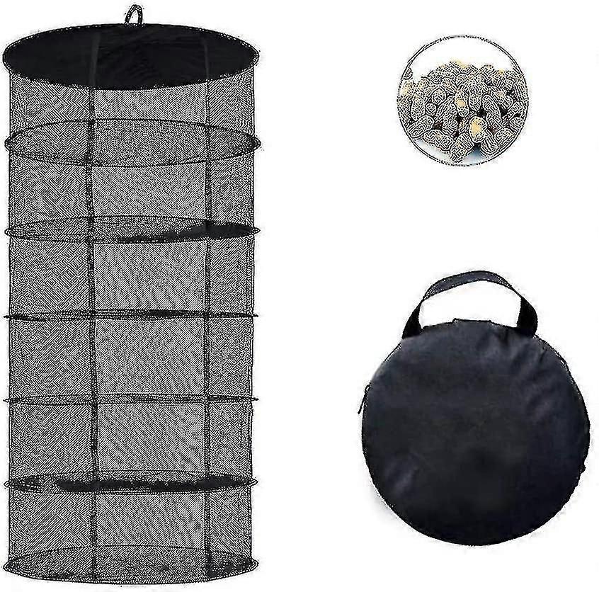 Drying Net, 6-layer Foldable Hydroponic Drying Rack, Dry Net Herbal Dryer, Gift Storage