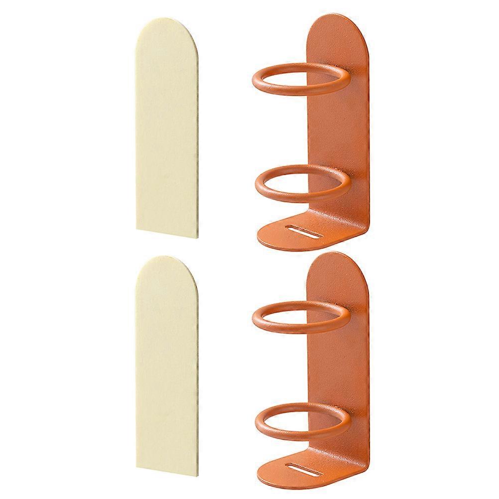 2pcs Wall Mountable Electric Toothbrush Holder with Iron Rack for Punch free Organizers