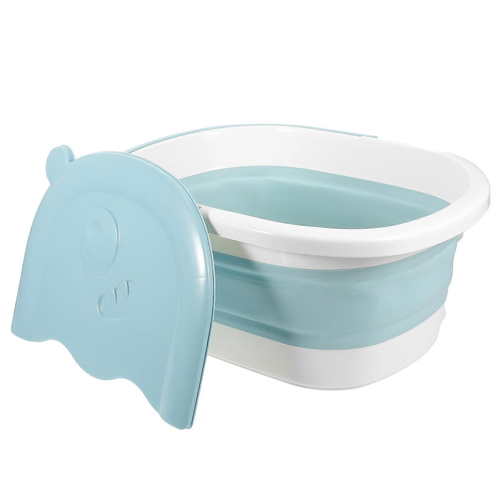 Foot Soak Basin Collapsible Fabric Foot Soak Bucket Foot Massage Shops Parents 40X30X19CM 1Pc