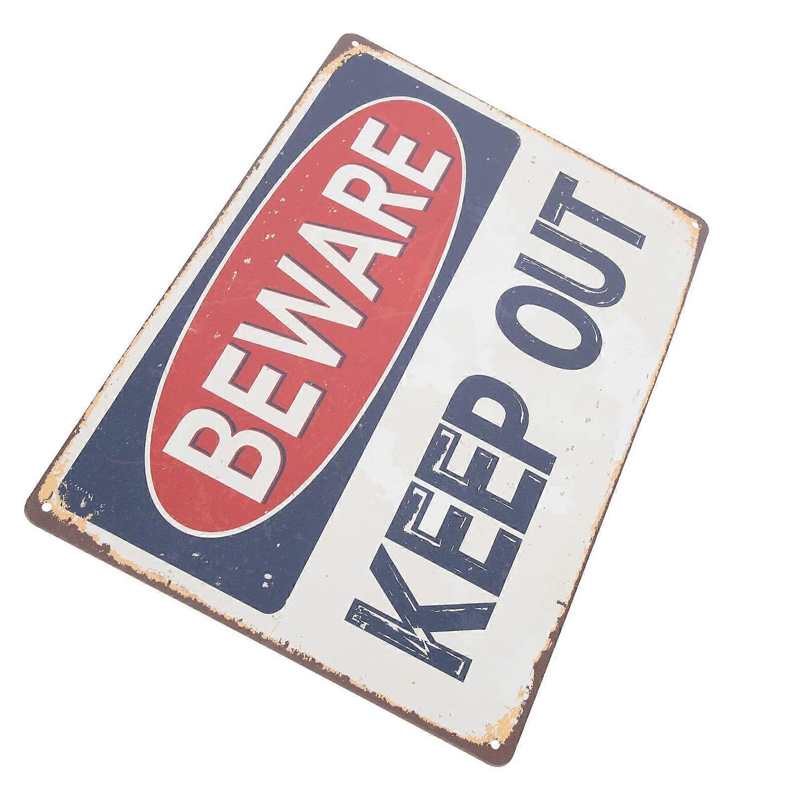 Vintage Style Garden Beware Sign Outdoor Warning Board Ανθεκτική πινακίδα προσοχής για πύλες φράχτες ιδιοκτήτες σκύλων πινακίδα ειδοποίησης
