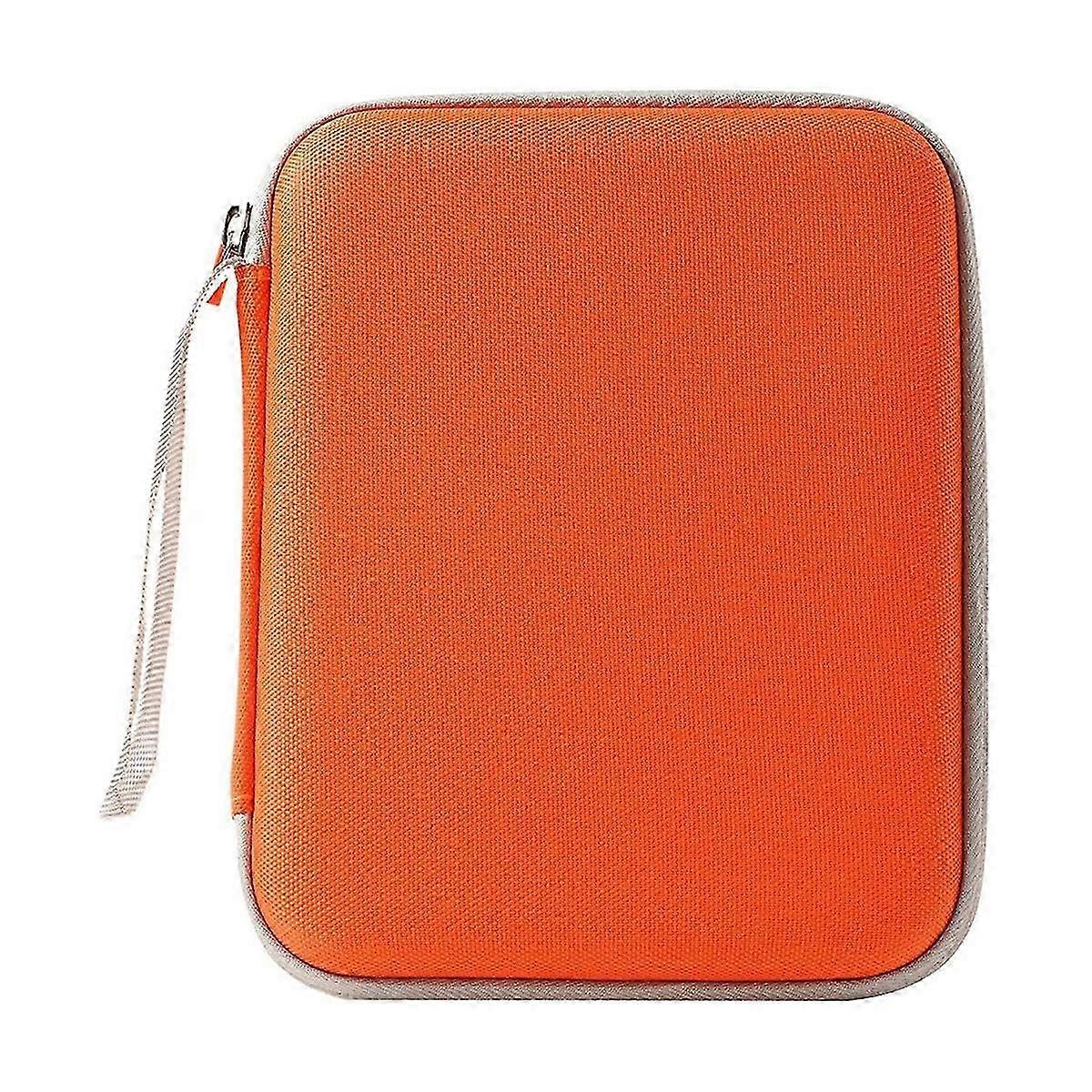 Card Case Holder for Trading Card Binder Album Pouch Storage Organizer Sleeves Soft Zipper Folder Orange