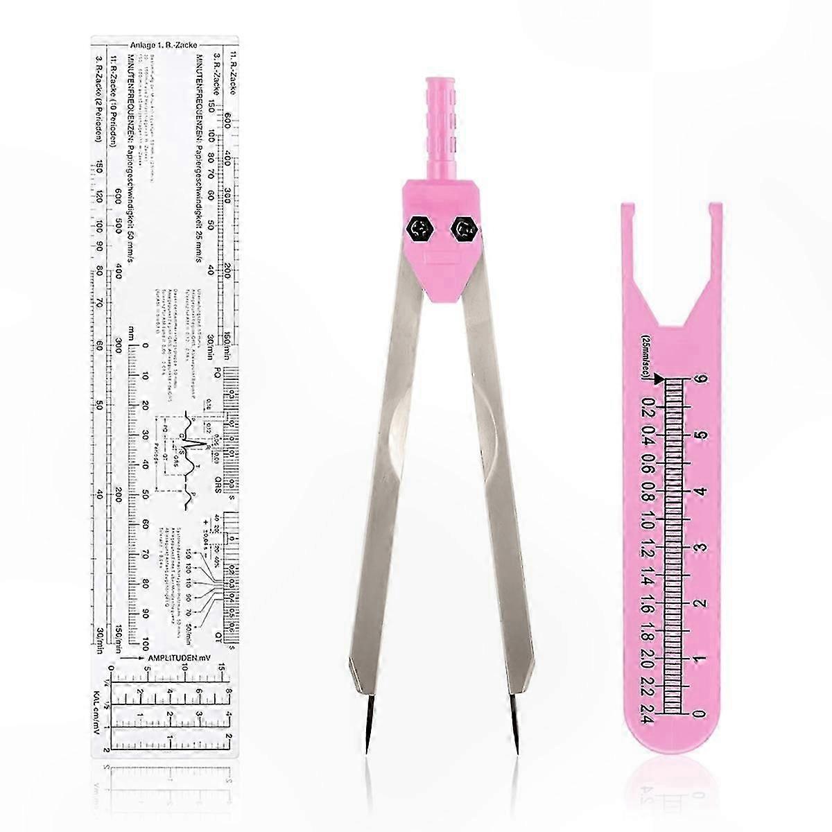 ECG Measurement Tool with Ruler for EKG Analysis and Precision Reading