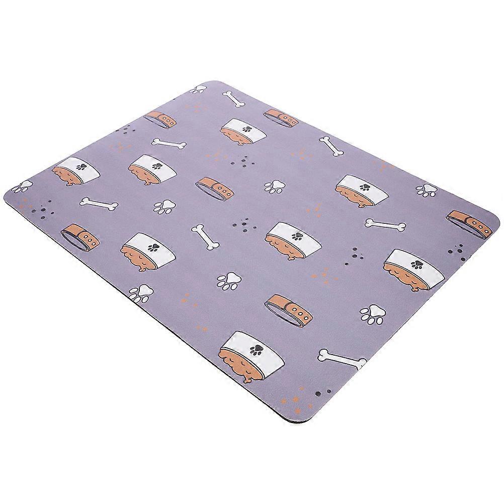 Nonslip Cat Food Mat Designed For Pet Owners 50.00X30.00X0.40cm Functional Design Protect Floors 1 Set