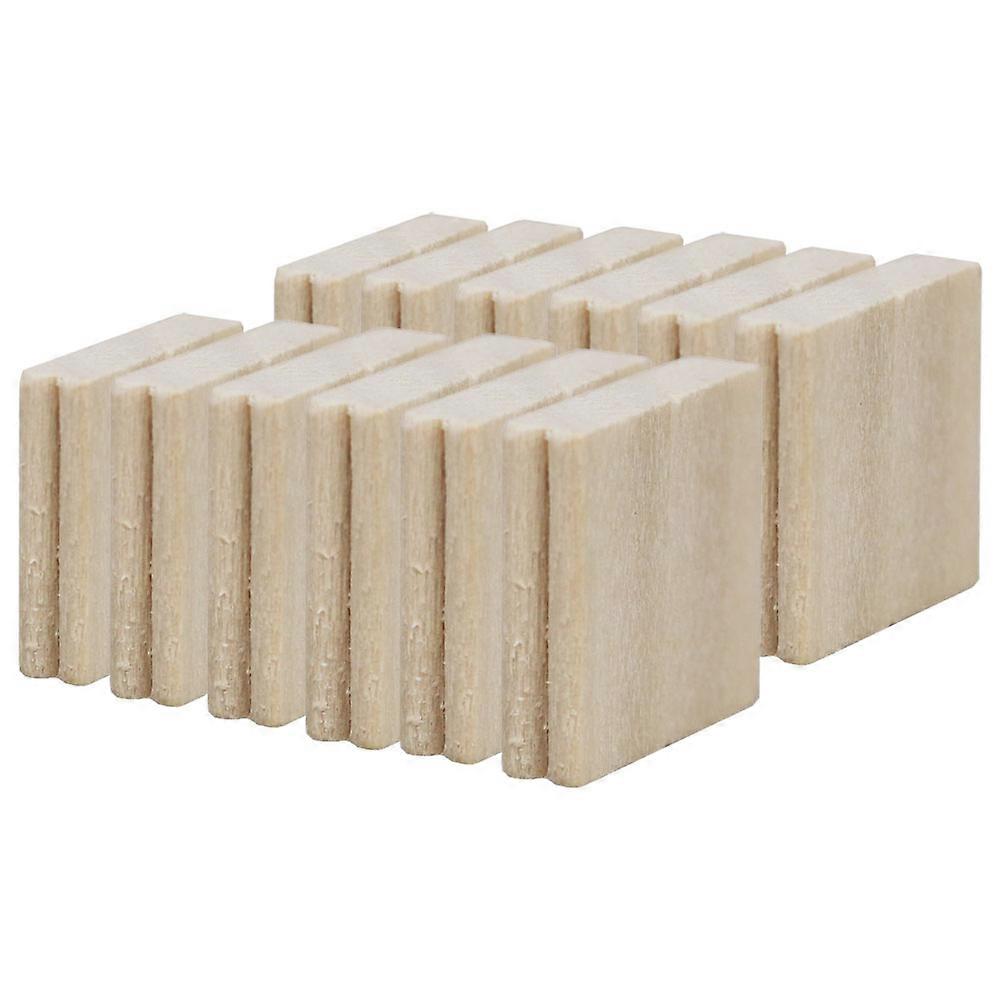 DIY Blank Miniature Books for Decoration Synthetic Material Beige Color 12 Pieces 1.5 x 1 inch