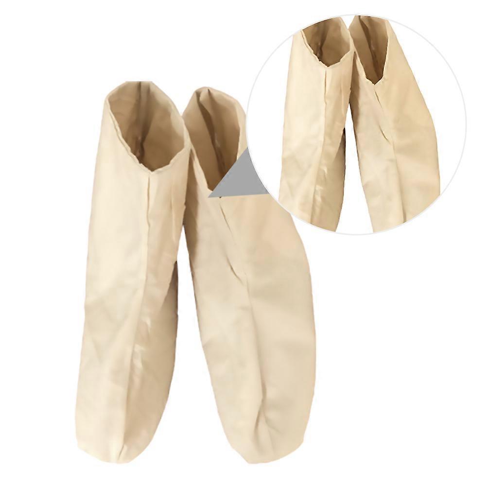 מגפי גשם כיסוי פנימי כיסוי כף רגל סופג זיעה מתאים לגברים ונשים בוגרים בז' זוג אחד