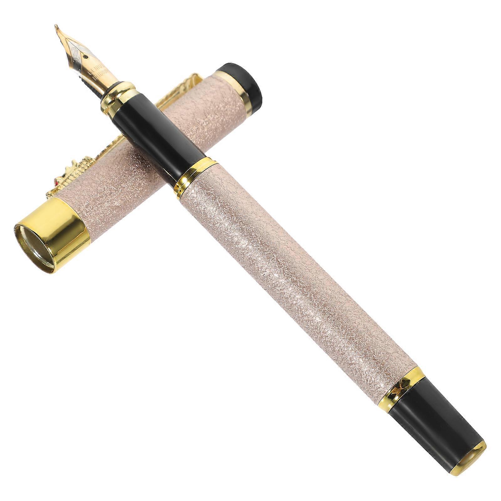 Metal Fountain Pen with Fine Tip for Smooth Writing, Calligraphy & Office Use, Matte Finish, Multi Function Stationery for School & Students