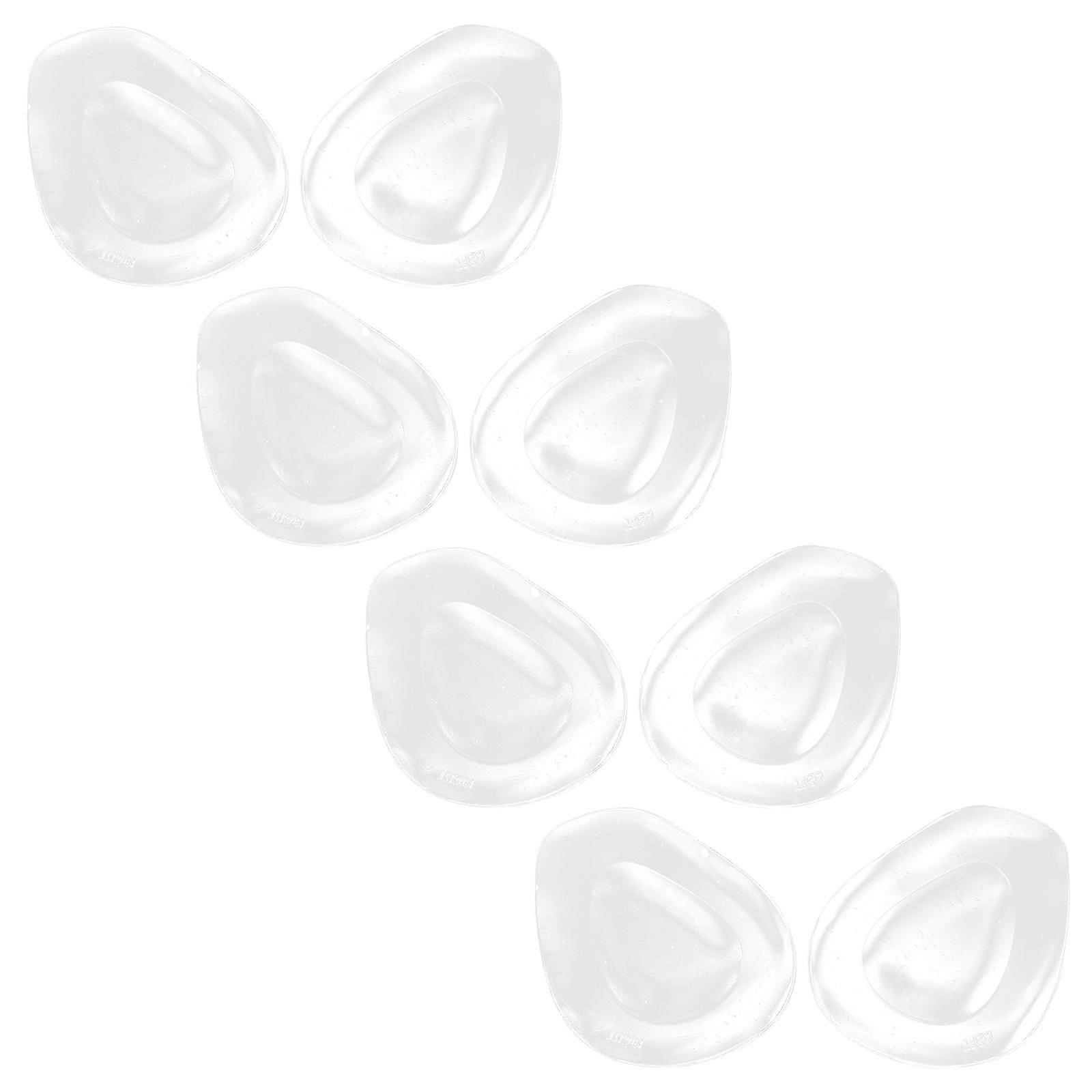 High Heel Cushion Pads For Women 8Pcs Transparent Foot Relief Gel Inserts With Size 8.4X6.8Cm