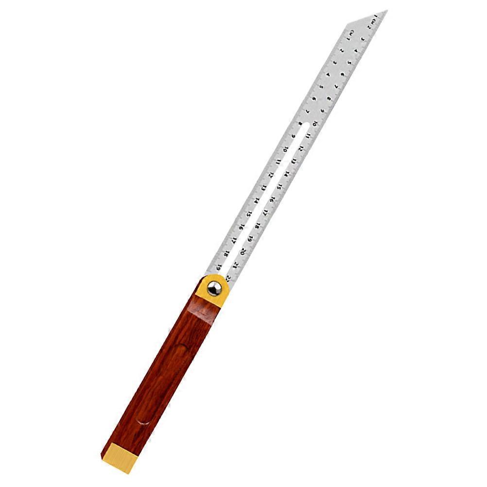 Brown Multi Angle Measuring Ruler for Woodworking High Precision Adjustable Stainless Steel Tool 360 Degree 12 Inch