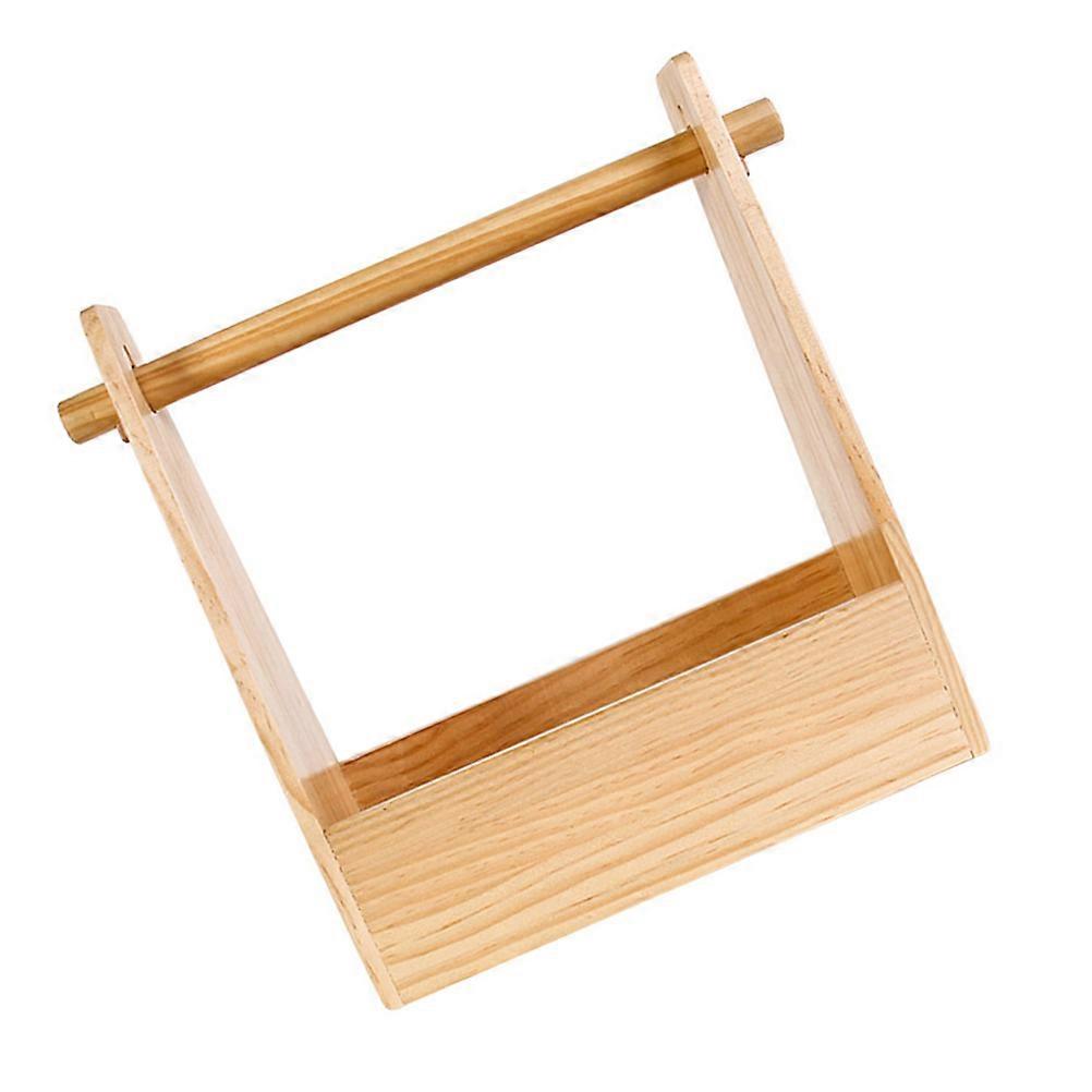 קמפינג מזון מארז מיכל מזון מעץ לפיקניקים מגוון צבעים 30x26x14 ס"מ אחסון מזון 1 יחידות