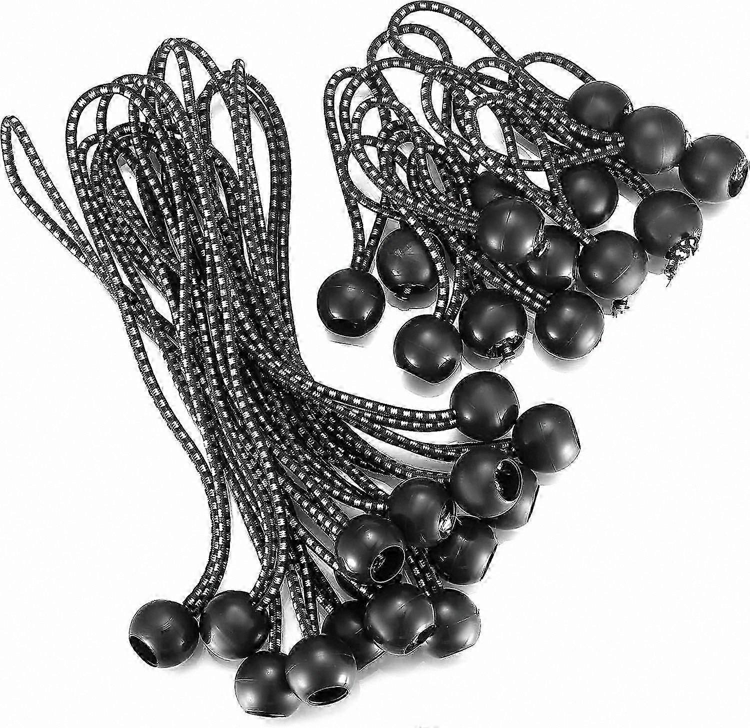 Bungee Cord Kit with 30 Tarp Balls, Elastic Rope and Ball Tethers for Securing Household Items