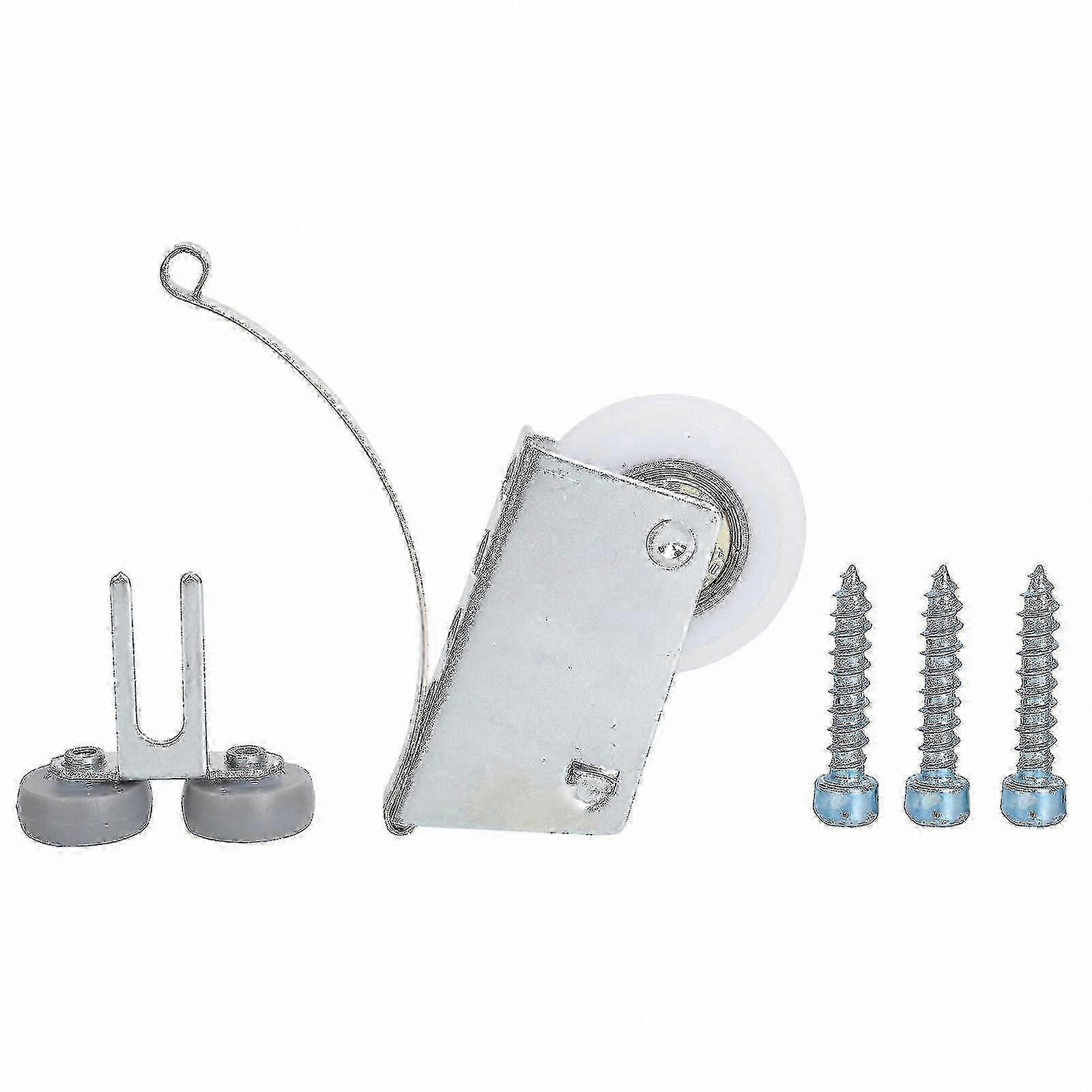 Sliding Door Pulley System with 4 Roller Wheels for Wardrobe and Furniture Use