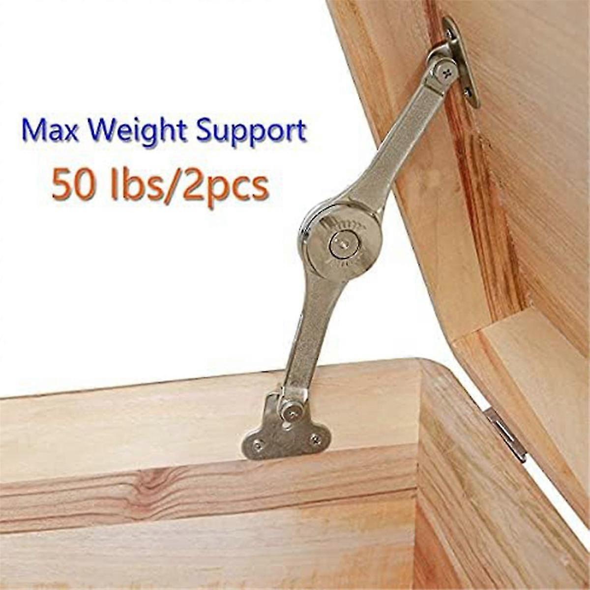 Heavy Duty Hinge Lid Support Hinge for Cabinet Kitchen Wardrobe 2 PCS