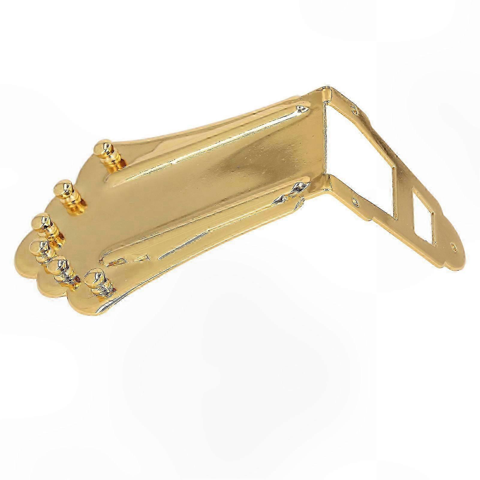 Solid Metal 6-String Trapezoidal Tailpiece for Archtop Guitars