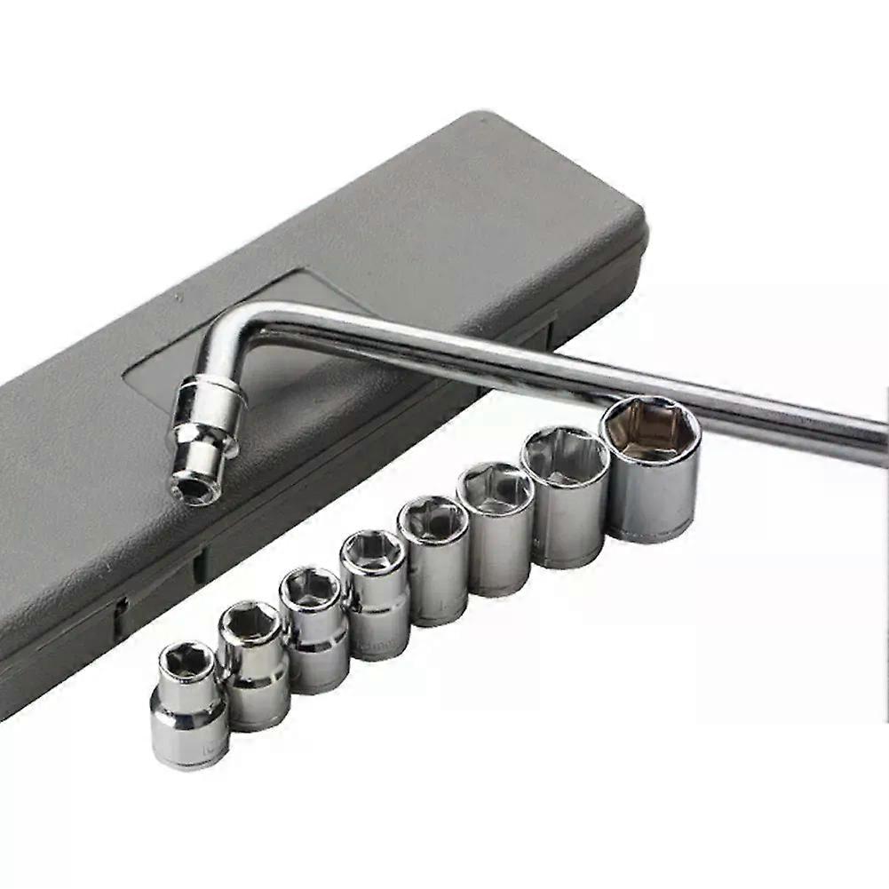 10pcs Wrench Socket Kit Hexagon Wrench Socket Set 8mm-24mm Sleeve Heads For Ratchet Wrench Kit For Repairing Scenes