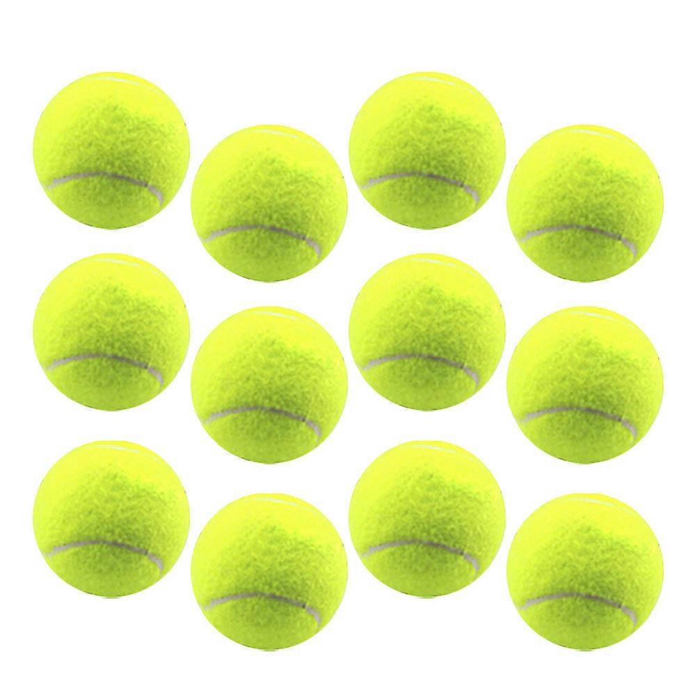 12PCS Elastic Tennis Balls Training Tennis Balls for Sports Practice Outdoor