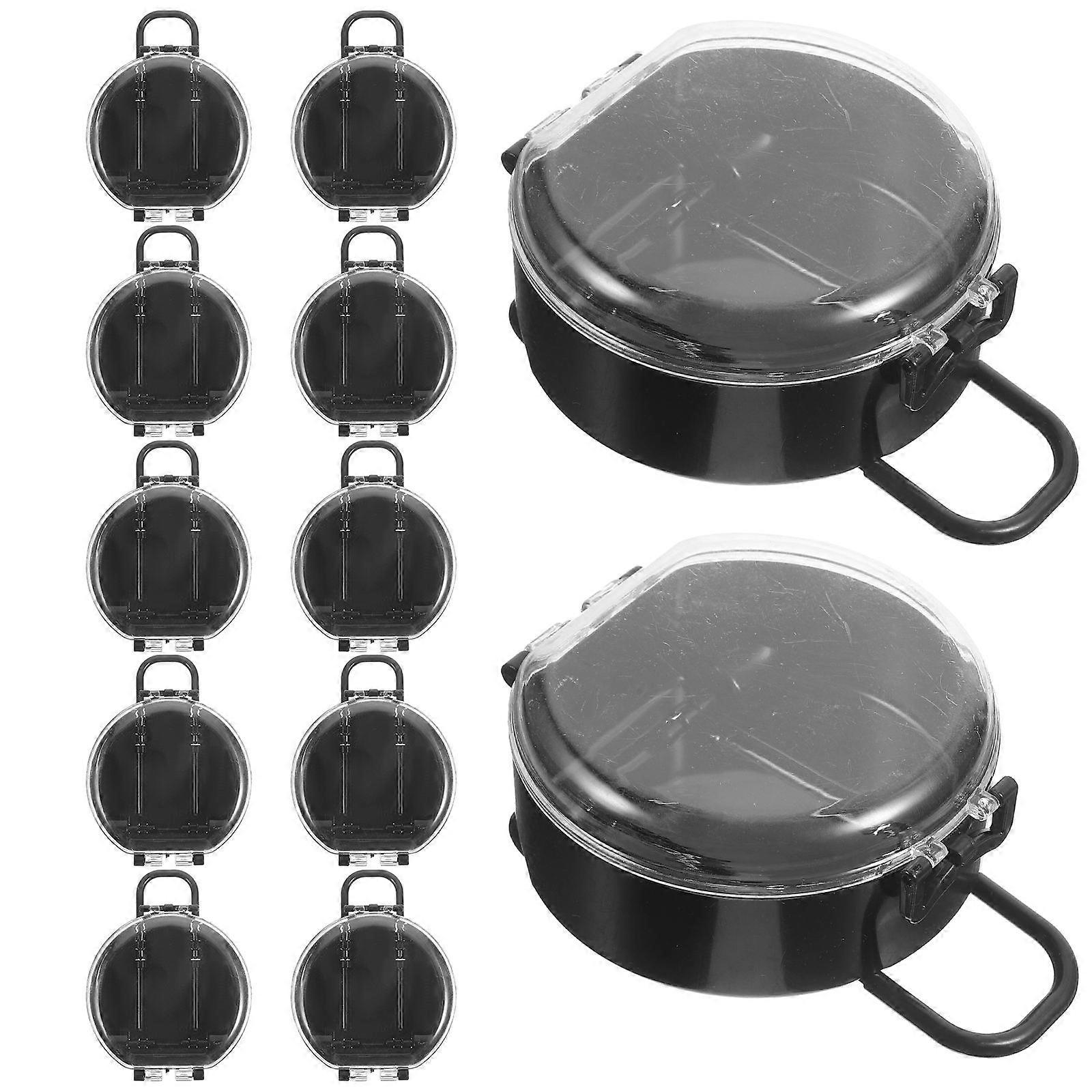 صناديق هدايا مستديرة لتخزين المجوهرات 12 قطعة مصممة للحفلات وحفلات الزفاف تعرض مادة سوداء متينة فريدة من نوعها