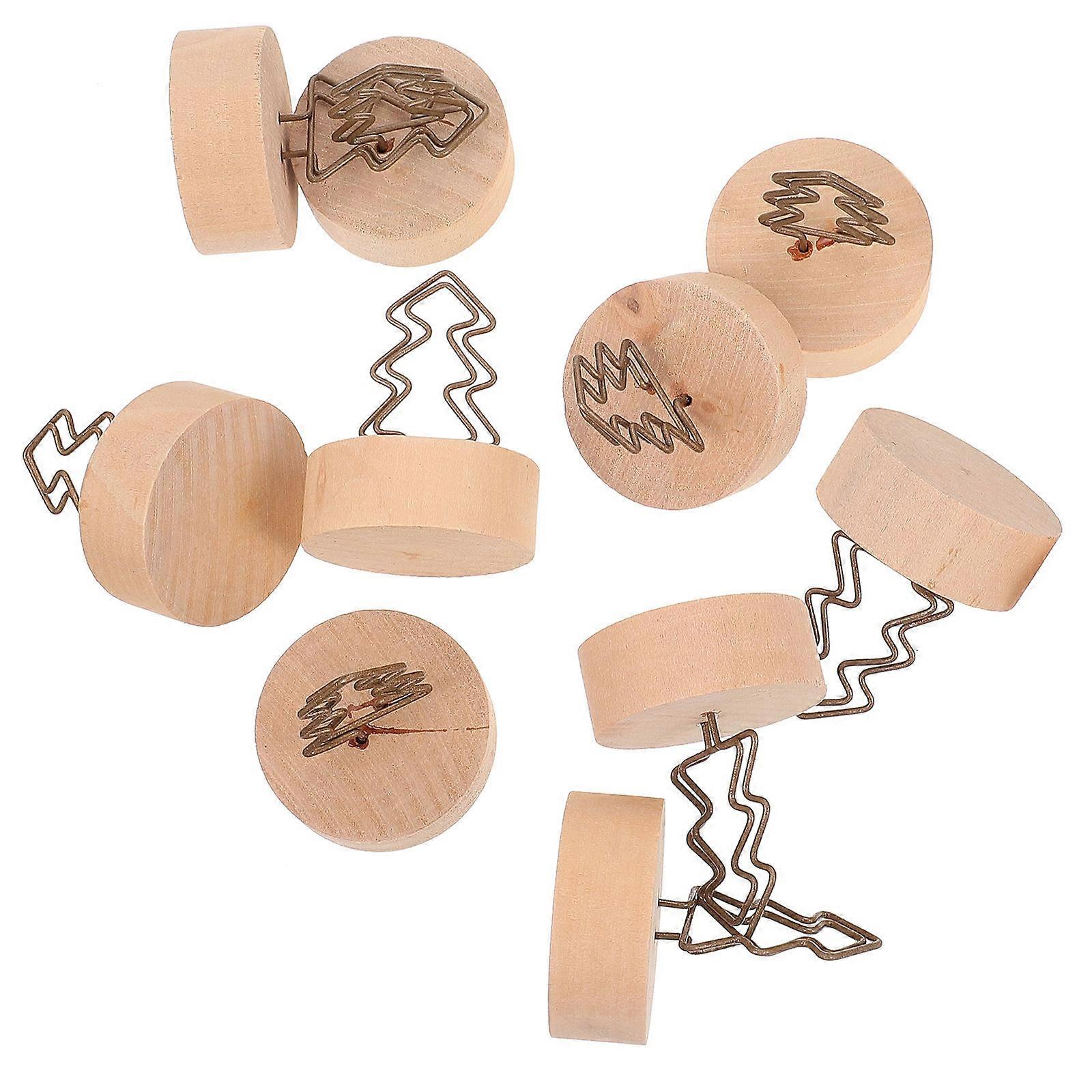Vintage Wooden Photo Clips Multi purpose Desktop Display Stands for Notes, Photos, Name Cards and Table Numbers Craft, Memo & Xmas Decoration