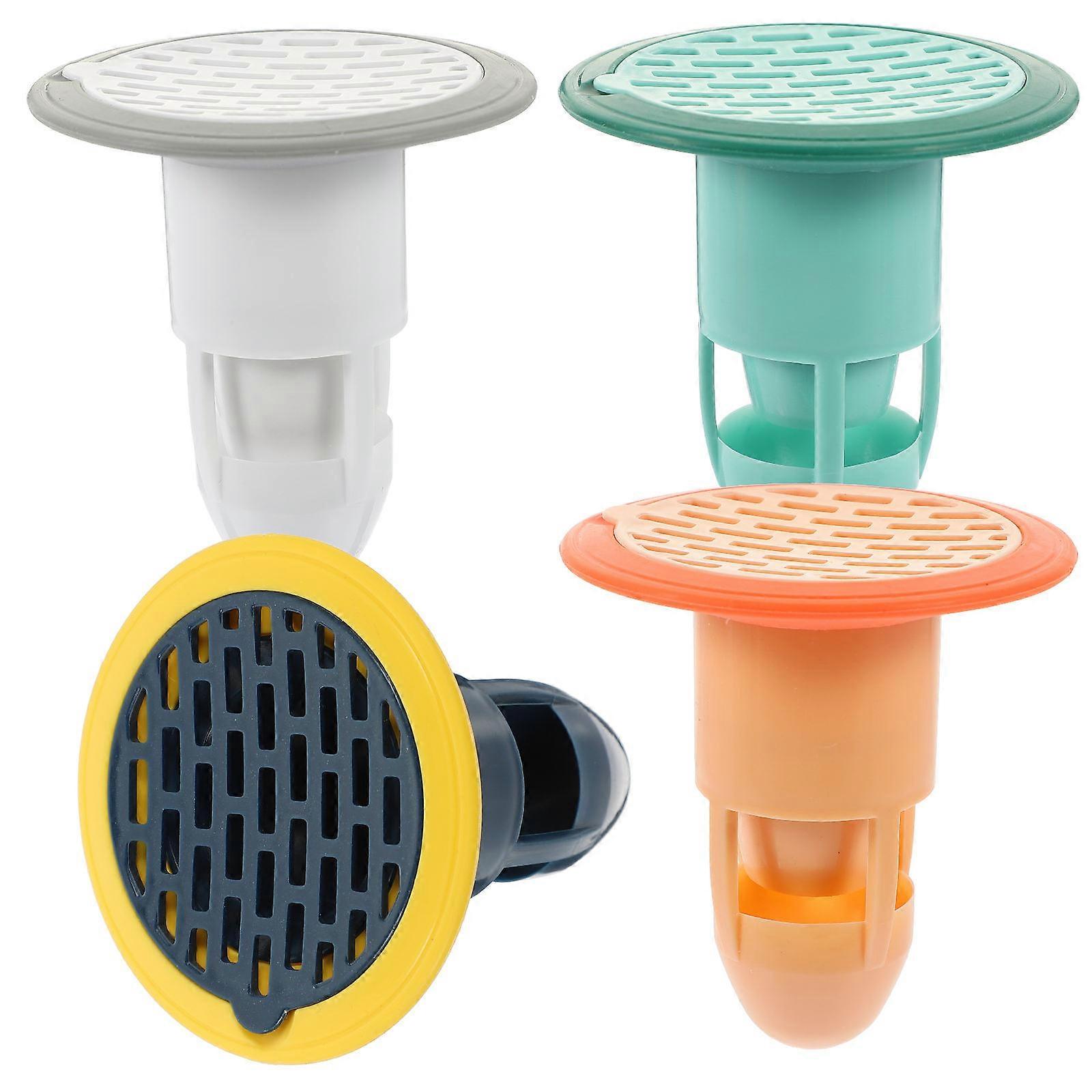 Bathroom Sink Strainer Stopper For Bathtub Use 65mm Depth Assorted Color 4Pcs