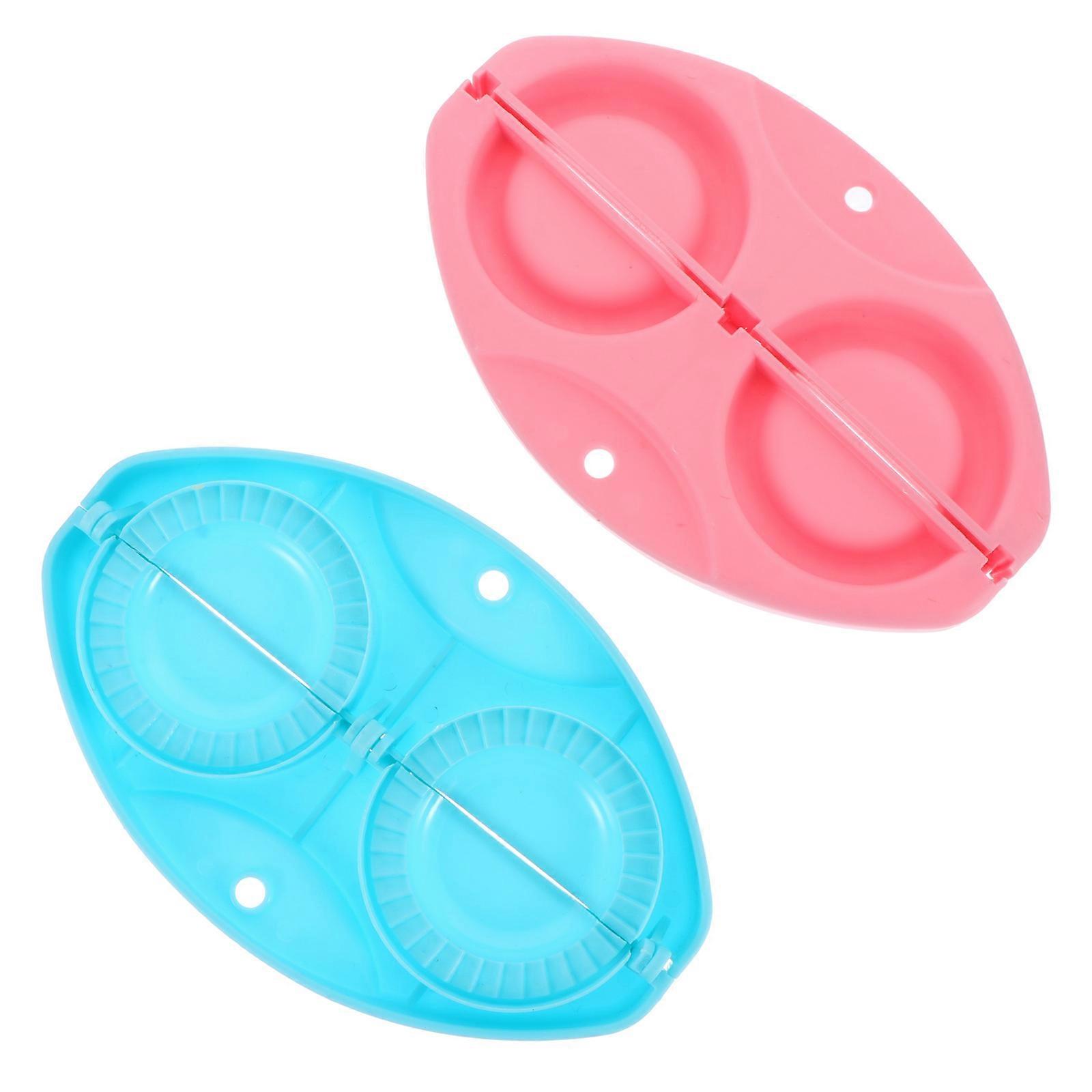 Chinese Style Dumpling Molds For Home Cooks Dumpling Making Tools Assorted Color Flexible And Functional 2Pcs