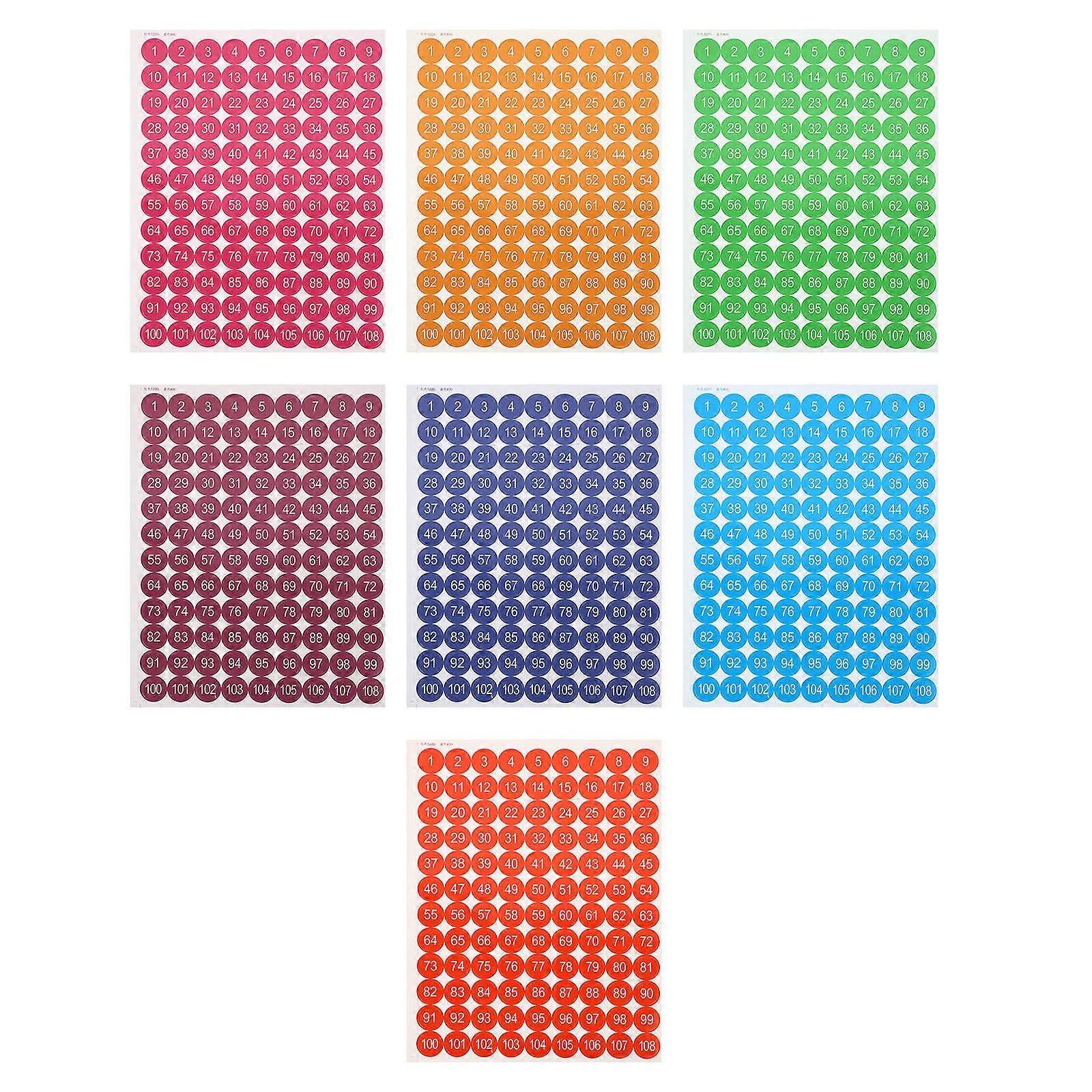 Assorted Adhesive Paper Stickers for Decoration Home Party Craft Projects 7 Sheets