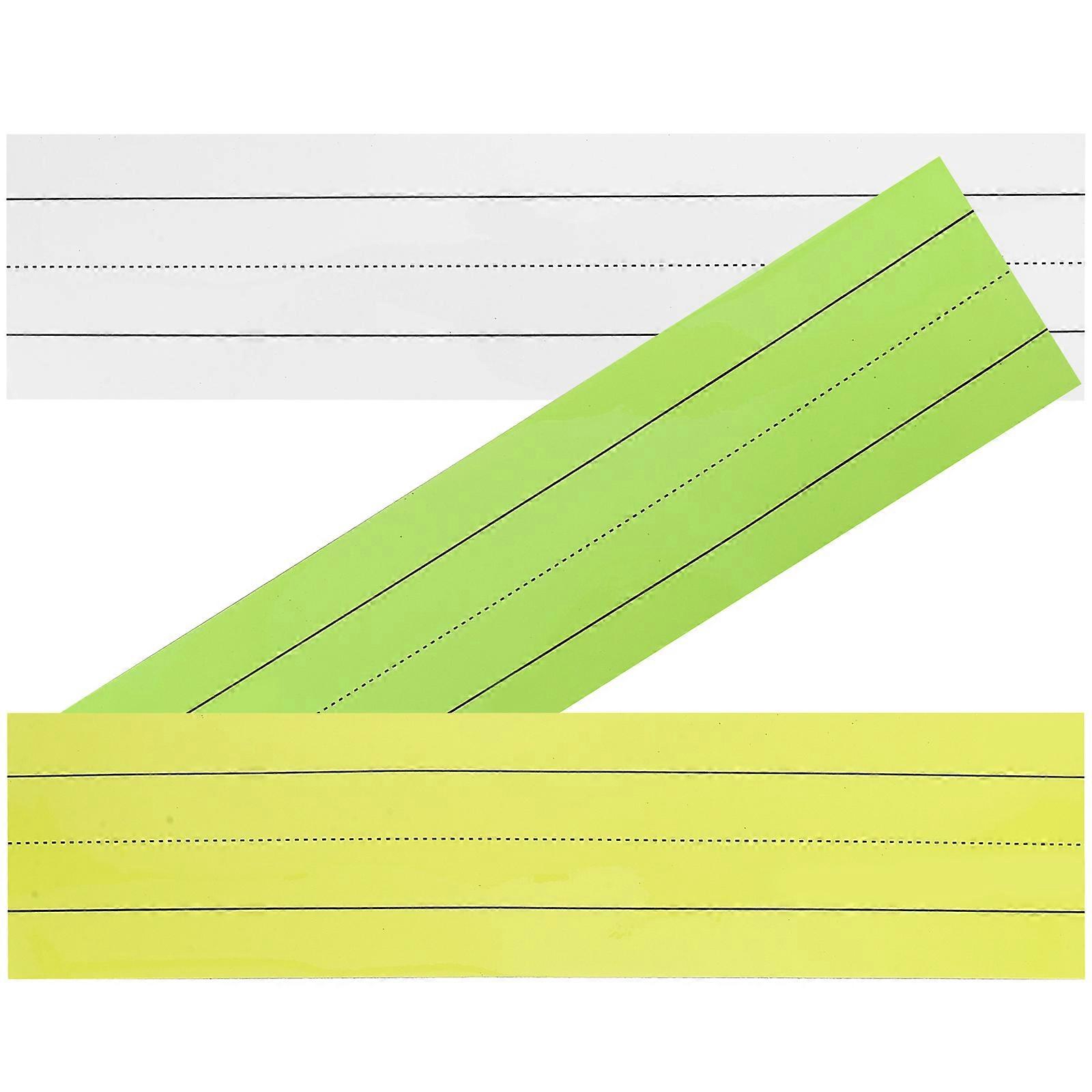 3pcs Dry Erase Sentence Strips Lined Magnetic Strips for Board Use