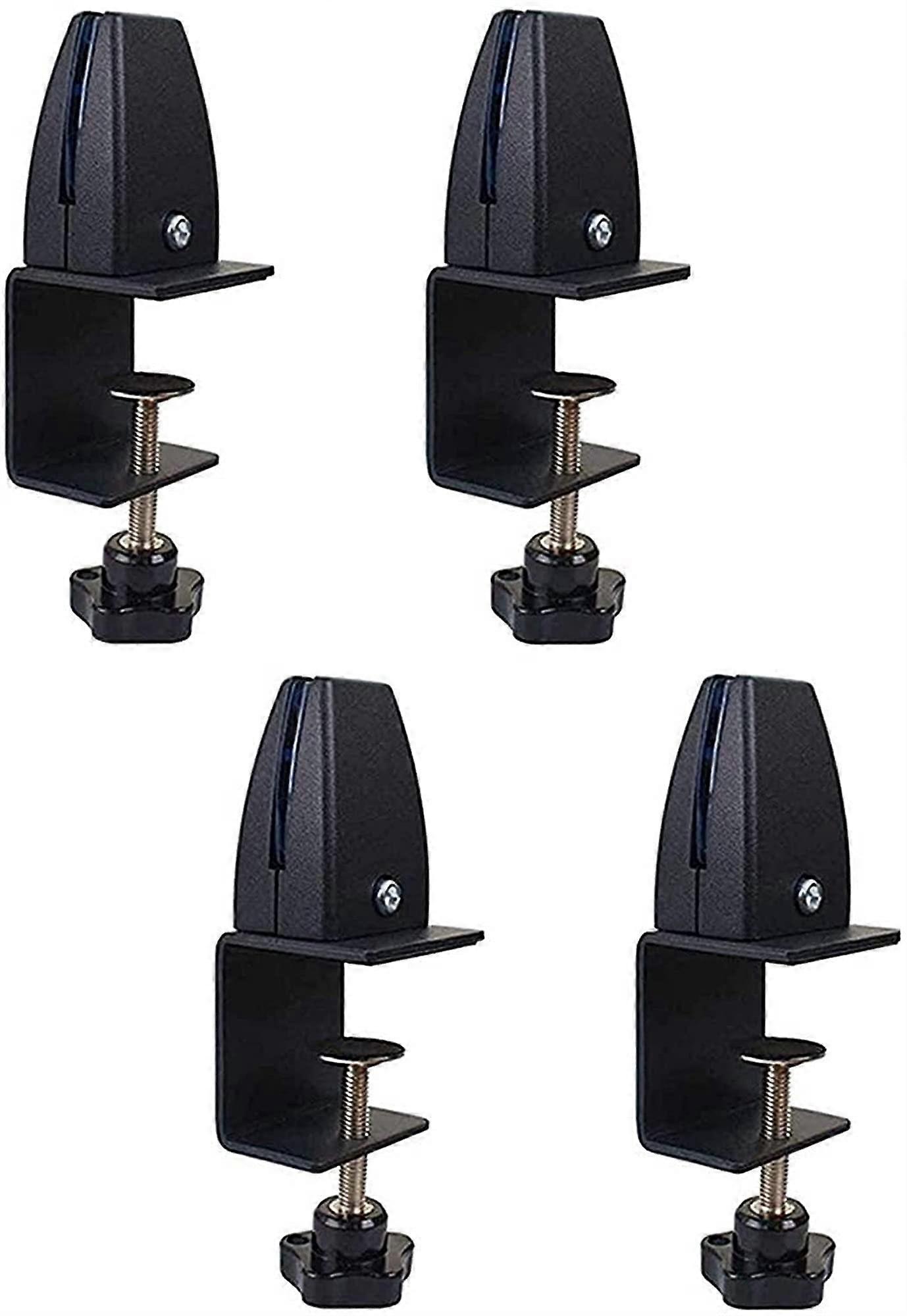 Glass partition clamp, partition clips, aluminum alloy, black, 4 pieces