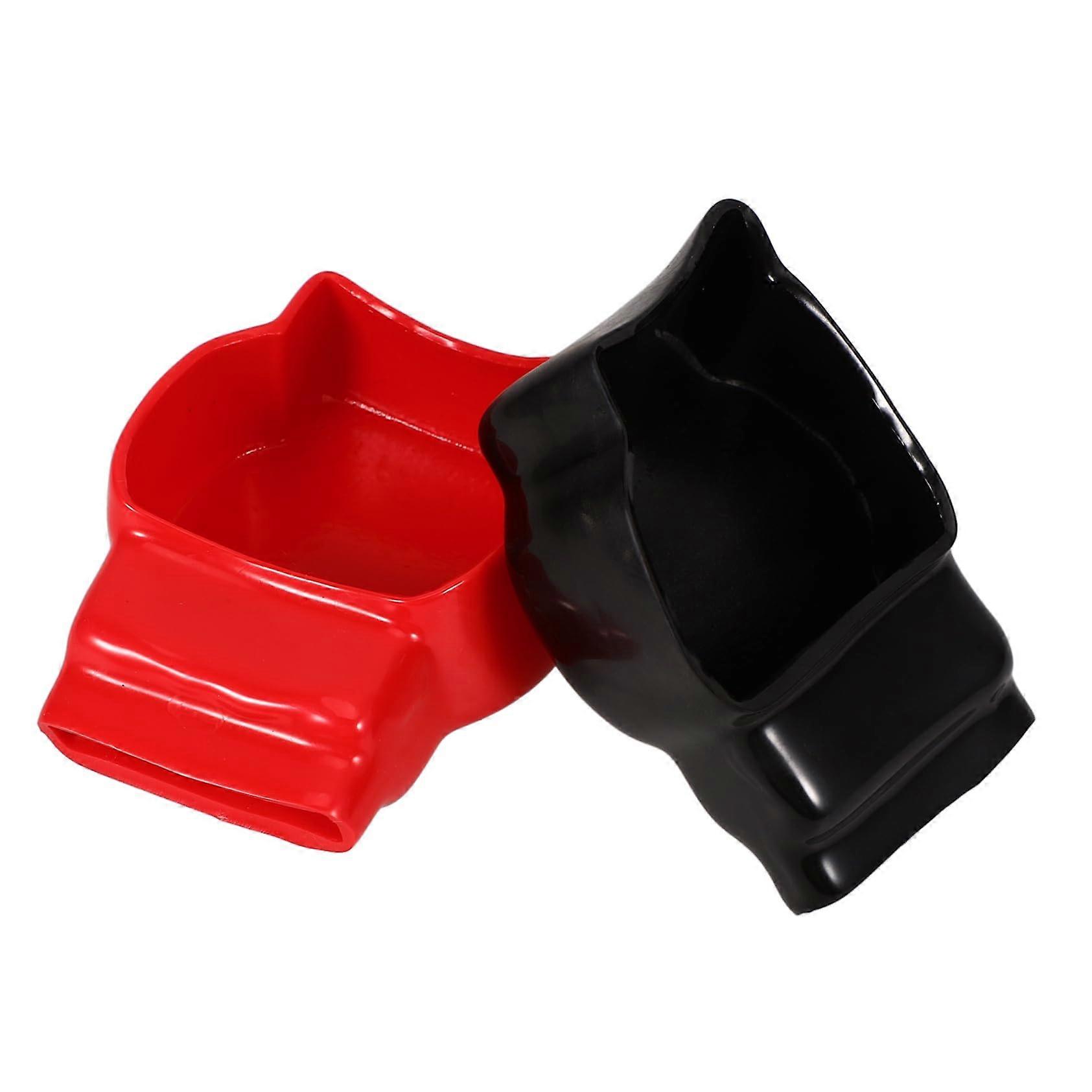 Auto Battery Terminal Cover Set - 2 Durable Insulation Caps for Car Battery Protection Against Dirt and Debris