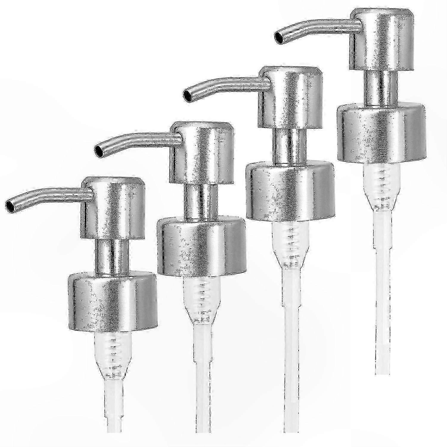 4-Pack Stainless Steel Lotion Pump Replacement for 28/400 Bottles