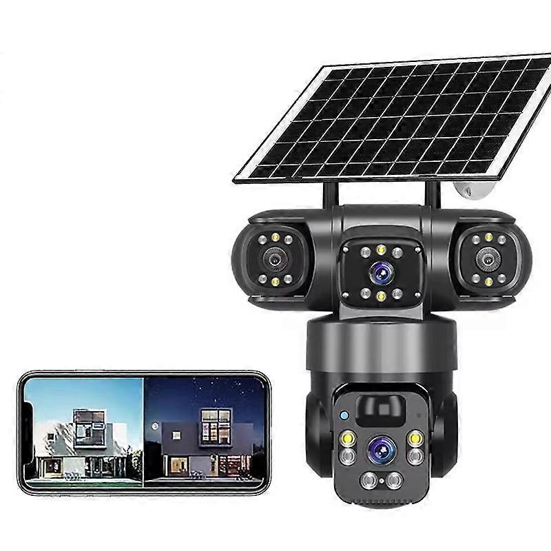 Telecamera di sicurezza solare Telecamera di sicurezza solare WiFi wireless per esterni Telecamera di sicurezza solare per visione notturna Allarme sirena di conversazione a 2 vie -CAN