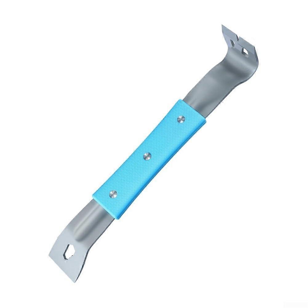 Stainless Steel Pry Bar with Rubber Grip, 272 mm Long, Woodworking Tool for DIY Projects and Home Improvement