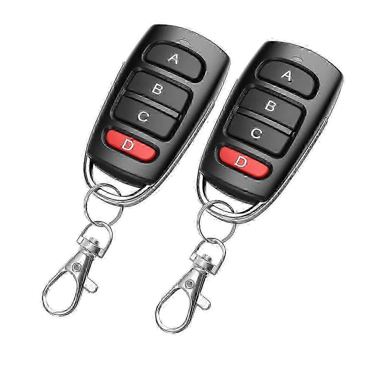 Replacement Key Fob for 2pcs Garage Door Remotes 433.92MHz with Remote Control Function