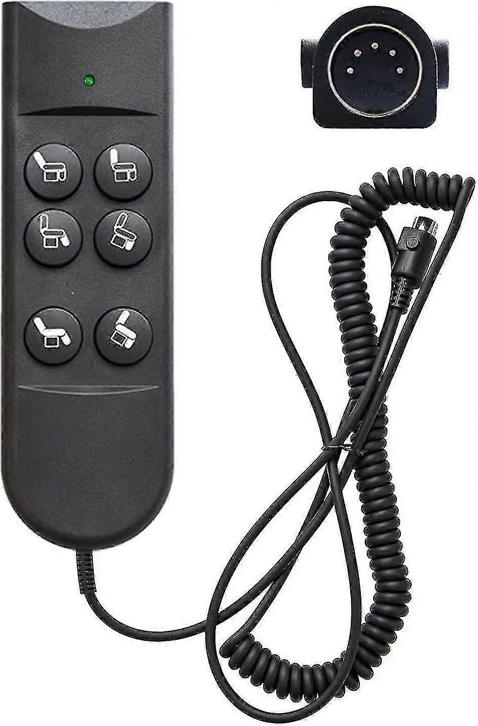 6 Button Remote For Recliners 5 Pin Lift Chair Handset Controller Hand Control Power Furniture