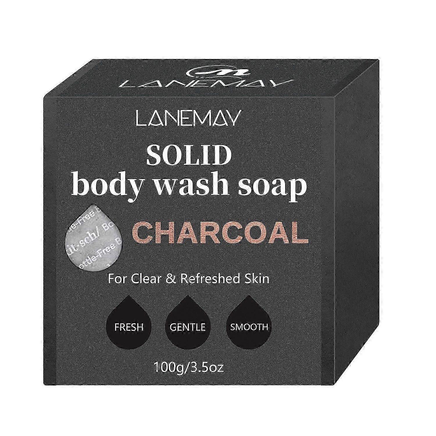 Handmade Charcoal Soap Bar, Solid Body Wash Soap, Removes Excess Oil , Deep Cleansing and Refreshing Soap Bar, Moisturizing, Daily Skincare