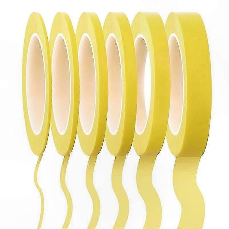 Fine Line Masking Tape Assortment - 6 Rolls, Multiple Sizes for Painting and Automotive Use