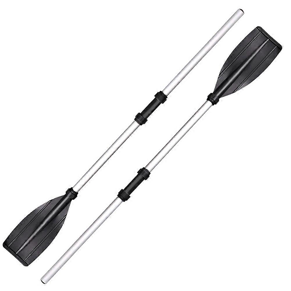 2 Pcs Aluminum Alloy Detachable Float Afloat Oars Fitting Boat Rafting Paddle Canoe Oar Boat Paddle Blade Leaf Oar