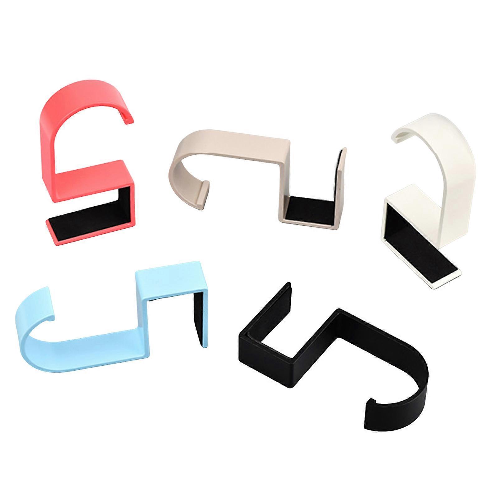 Functional 5 Structure Hook Bag Storage Dorm Styles High Capacity Metal Easy Attachment Black White Pair Multicolor