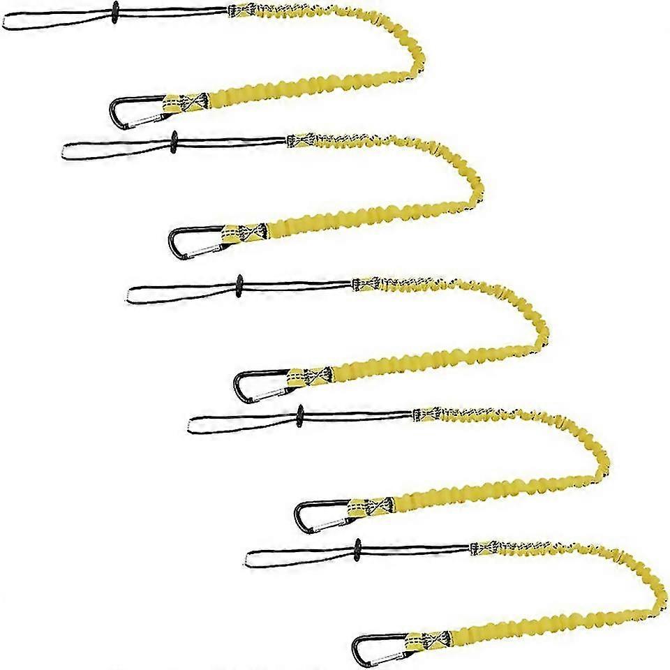 For 5 Pack Safety Tool Leashretractable Bungee Cord Yellow