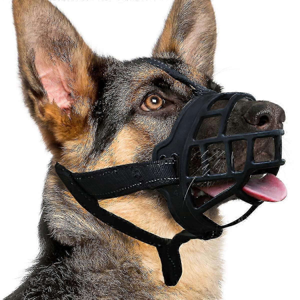 Dog Muzzle, Silicone Basket Muzzle For Small Medium Large Dogs, Soft Cage Muzzle Prevent Biting Chewing, Allow Drinking Panting