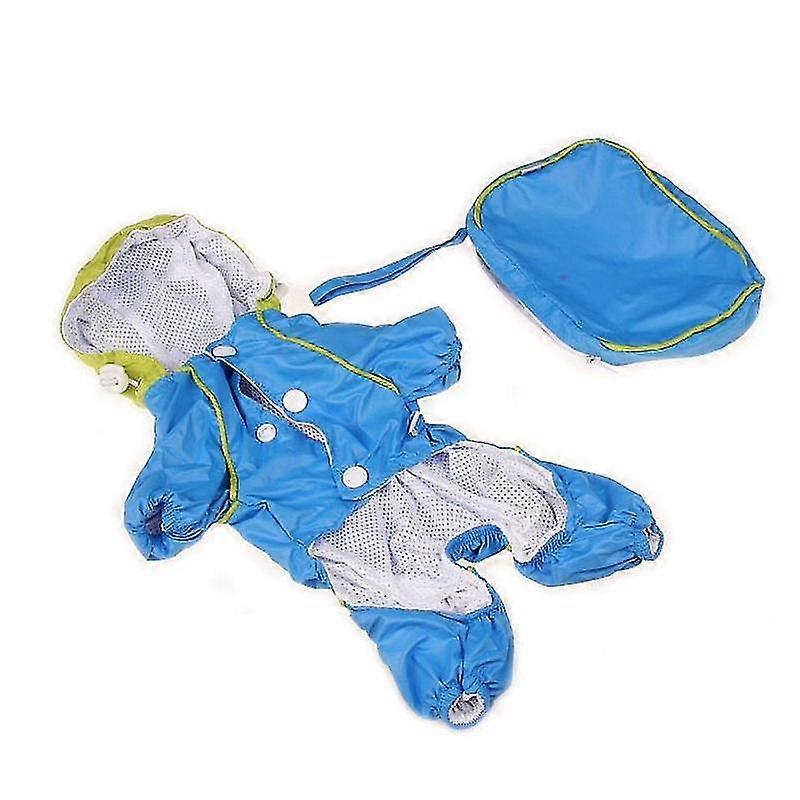 Dog Cat Clothes Double-layer Thickened Mesh Four-leg Raincoat