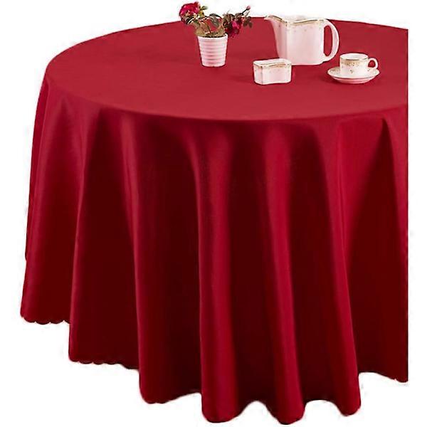 ##/Red Round Tablecloth, Kitchen Round Tablecloth, 160cm##/