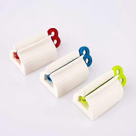 Toothpaste Dispenser Squeezer Multi-Purpose Toothpaste Holder Red Blue Green - Pack of 3
