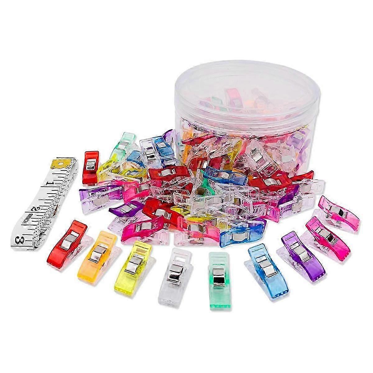 Steppclips Kunststoff 100er Pack Nähzubehör mit Blechdose