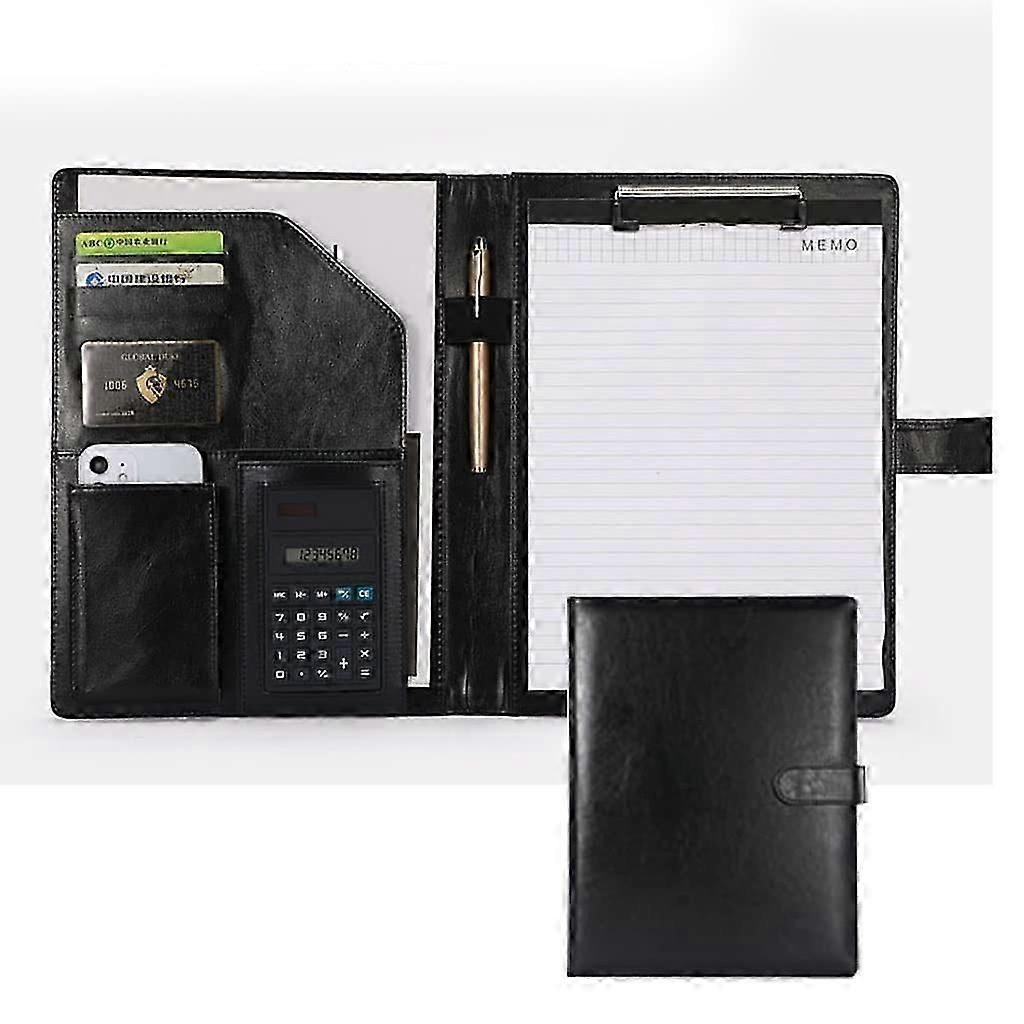 Writing Case A4 Conference Folder Portfolio Binder Padfolio Business Folder Interview Portfolio Cover Case for CV Padfolio for Men Women W/Notepad