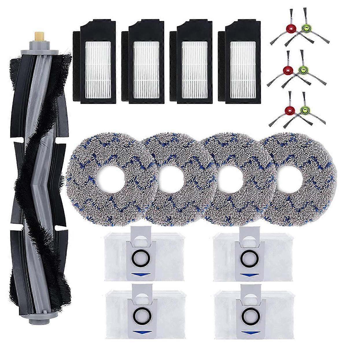 For X1 Omni Turbo T10 T20 Omni T20 Vacuum Cleaner Replacement Set Main Brush Side Brushes Mop Pads