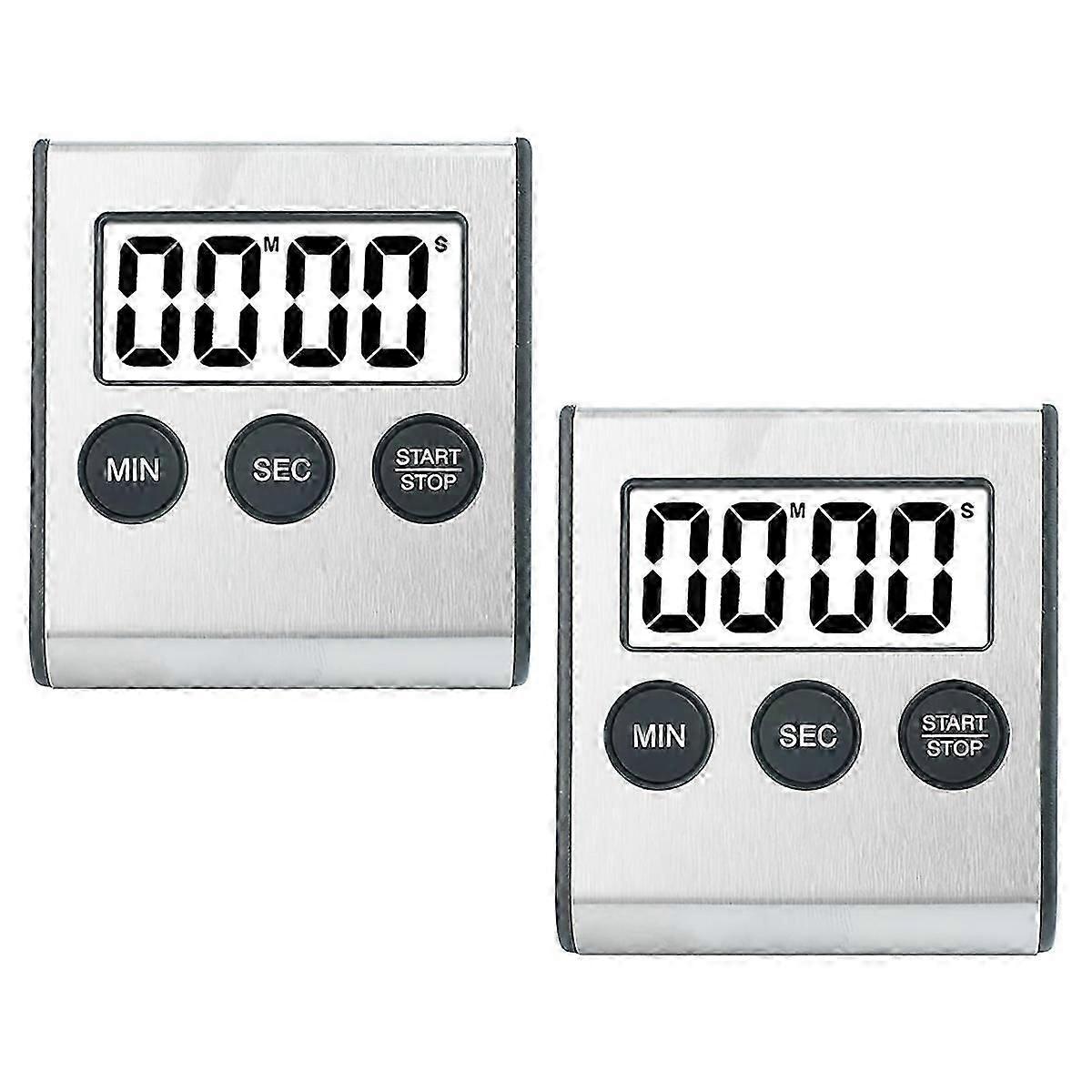 2pcs Kitchen Timer Digital Timer Kitchen Timer Stopwatch Digital Timer with Magnet Egg Timer Digital Kitchen Clock