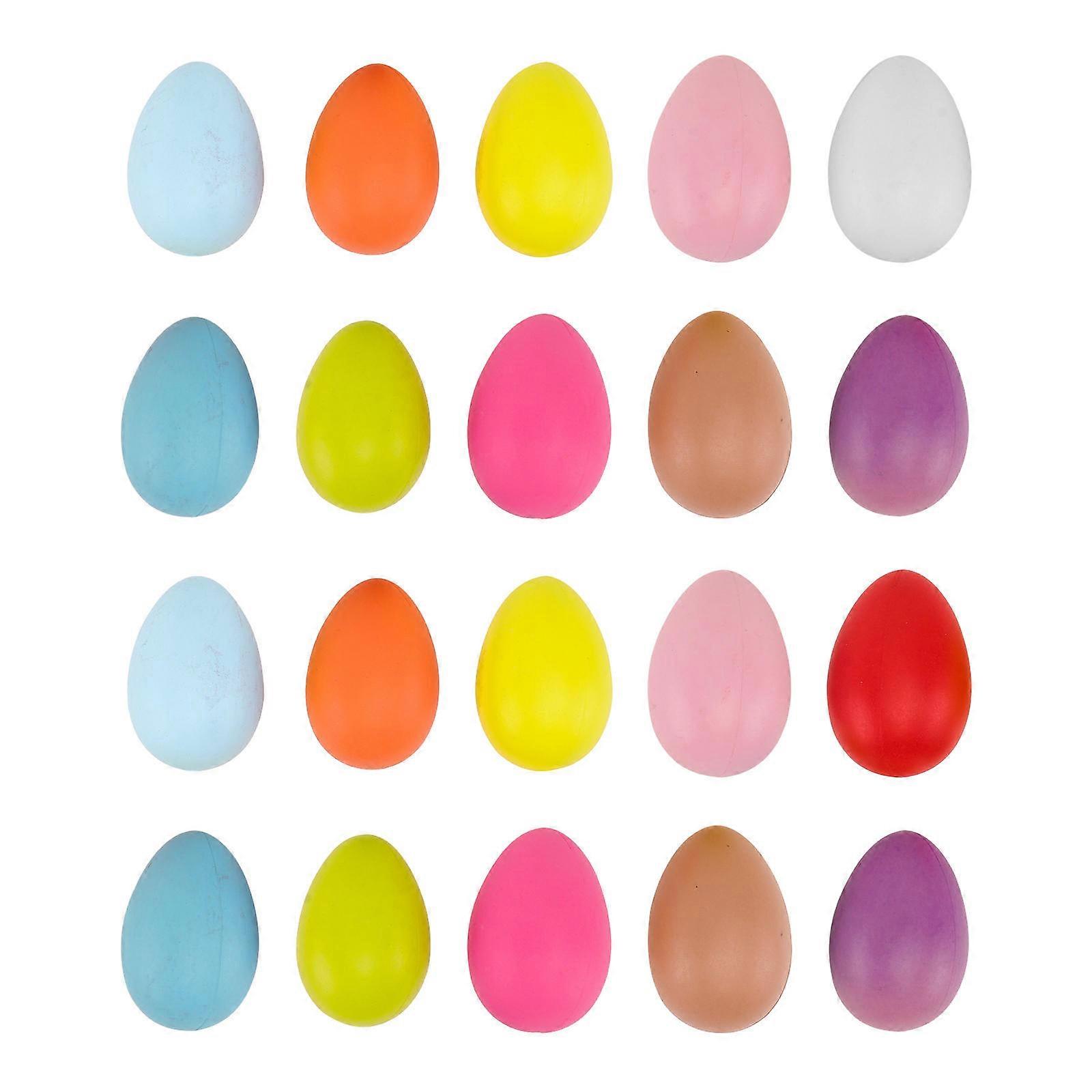 Color Training Plastic Artificial Eggs For Babies 7x4cm Assorted Color Manipulative Ability Training 20Pack