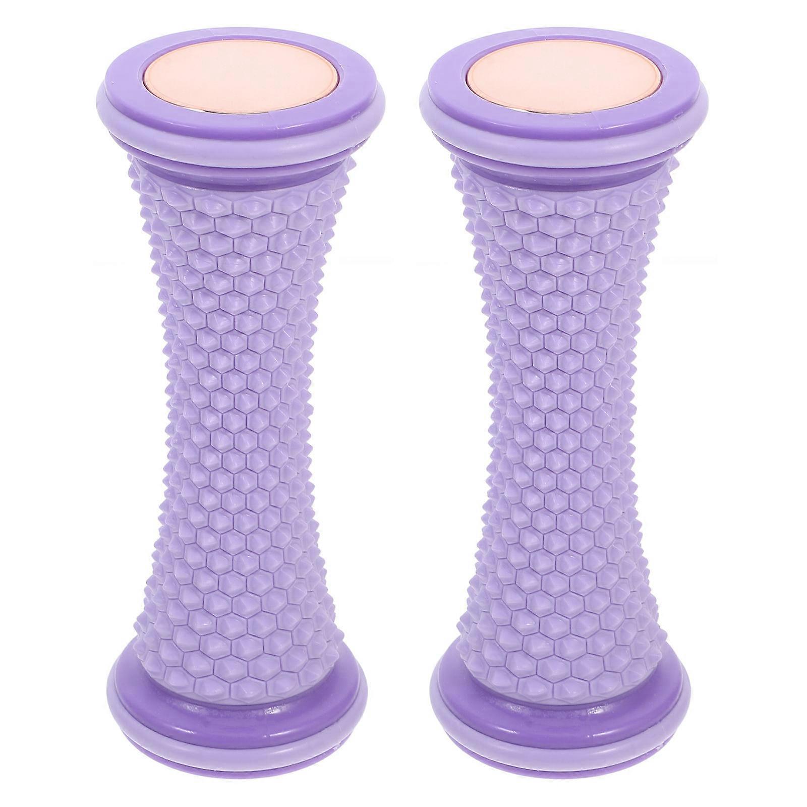 Portable Foot Massager Tool for Massage with Durable TPR PVC Material Purple Color 2 Pieces