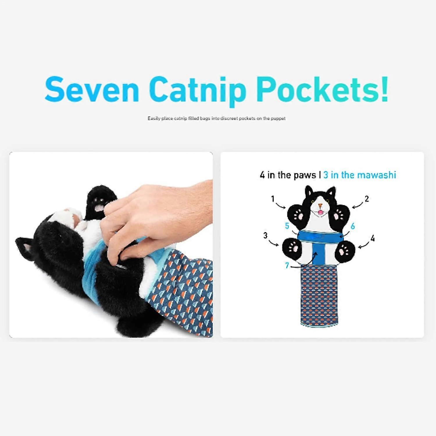 Marionnette Jouet Pour Chat En Forme De Souris - Gant De Lutte Interactif, Peluche Douce 35x20 Cm - 9